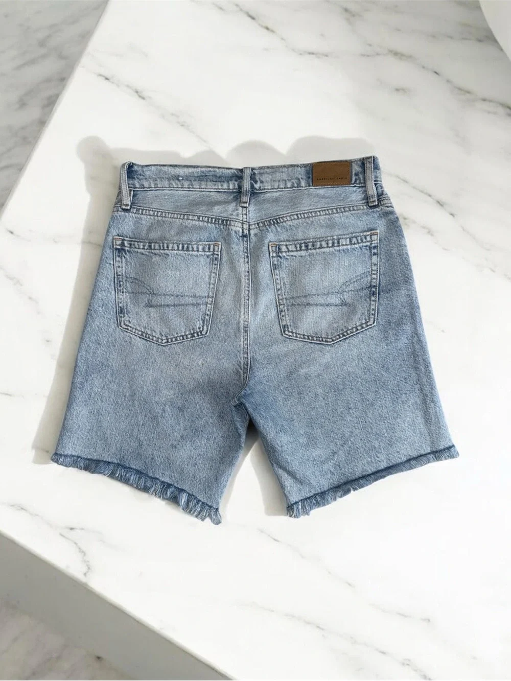 American Eagle Outfitters Baggy Skater Distressed Denim Shorts